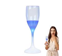 Champagne Flutes - 120ml Light up Wine Glasses - Unique Drinking Glasses, Glow in The Dark Cups, Champagne Flutes for Wedding Christmas Party