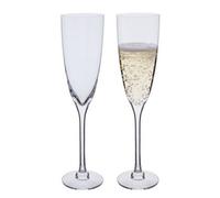 Champagne Flutes: 2 X Dartington Crystal Rachel Champagne Flutes, Glass