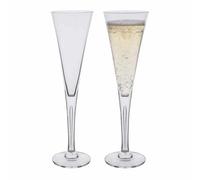 Champagne Flutes: 2 X Sharon By Dartington Crystal Champagne Flutes, Glass