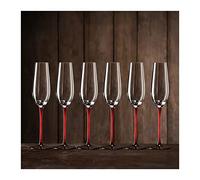 Champagne Flutes Home Champagne Glasses 6 Pcs Creative Tall Frothing Sparkling Glasses Crystal Glass Champagne Flute for Home Bar, Special Occasions Champagne Glasses (Color : B)