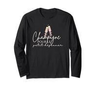Champagne for Breakfast Pour le Petit déjeuner French Bows Long Sleeve T-Shirt