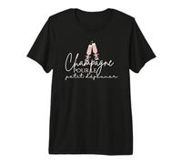 Champagne for Breakfast Pour le Petit déjeuner French Bows Premium T-Shirt