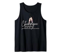 Champagne for Breakfast Pour le Petit déjeuner French Bows Tank Top