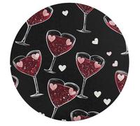 Champagne Glasses Hearts Pattern Wooden Jigsaw Puzzles for Adults Brain-Teasing Game Idea Puzzle Gift for Unisex