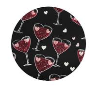 Champagne Glasses Hearts Pattern Wooden Jigsaw Puzzles for Adults Brain-Teasing Game Idea Puzzle Gift for Unisex