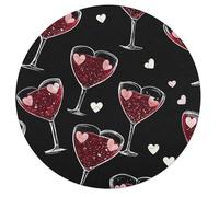 Champagne Glasses Hearts Pattern Wooden Jigsaw Puzzles for Adults Brain-Teasing Game Idea Puzzle Gift for Unisex