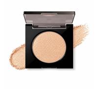 Champagne Glow Shimmer Eyeshadow with Waterproof Buildable Formula - Single Pan Palette with Mirror for Daily Use as Highlighter and Eyeshadow Providing Luminous Radiant Effect