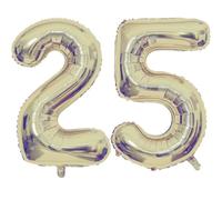Champagne Gold 25 Number Balloons, 40 Inch Giant Number 25 Balloons Foil Mylar Helium Light Gold Number Balloons for 25th Birthday Party Supplies Anniversary Event Celebration Decorations