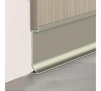 Champagne Gold Composite Skirting Board Cover 1m (3.3ft) Curved Metal Profile 3cm Width Perfect for Bedroom Kitchen & Dining Room - 5 Pcs