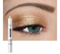 Champagne Gold Eyeshadow Stick, Metallic Shimmering Eye Shadowshiny, Golden Cream Crayon Pearlescent Glitter Pencil, Natural High Pigmented Smooth Color for Eye Makeup