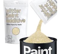 Champagne Gold Glitter Paint Additive 100g for Adding Sparkle to Paints & Varnish | Paint Walls Sparkly Add to Emulsion, Acrylic or Lacquer Indoor | Hemway