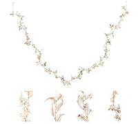 Champagne Gold Leaf Christmas Garland | Artificial Vine Christmas Tree Garlands | Leaf Garland - 170cm ~ Design Varies One Supplied