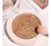 Champagne Golden Glitter Single Eye Shadows Waterproof Long Lasting Gold Shimmer Powder Eyeshadow Highly Pigmented Blendable Champagne Eyeshadow Single Palette