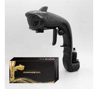 Champagne Gun Beer Gun Shooter Bottle Beer Squirt Gun Adjustable Champagne Spray Gun for Birthdays Parties Bar Christmas Celebrations,Black