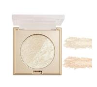 Champagne Highlighter Palette With Warm Pearl Shimmer Waterproof Powder For Cheeks Brow Bones - Dual-Tone Long-Wearing Luminous Glow Contour Blush And Eyeshadow Multi-Functional Makeup