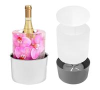 Champagne Ice Mold Bucket,DIY Flower Ice Bucket Mold Practical Wine Bottle Chiller Versatile for Parties Weddings