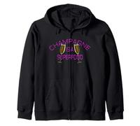 Champagne Is A Superfood Wine Party Lover Zip Hoodie