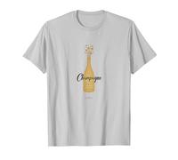 Champagne is Always The Answer - Elegant Celebration T-Shirt, Men, Silver, 3XL