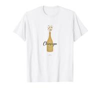Champagne is Always The Answer - Elegant Celebration T-Shirt, Men, White, 4XL