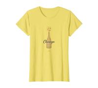 Champagne is Always The Answer - Elegant Celebration T-Shirt, Women, Lemon, XL