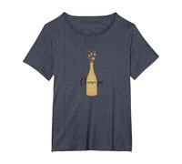 Champagne is Always The Answer - Elegant Celebration T-Shirt, Women's Plus, Heather Blue, 4X
