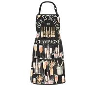Champagne Kitchen Apron Life Is Better With Champagne Apron Witch Pockt Alcohol Kitchen Decor Housewarming Gift (Champagne Apron)