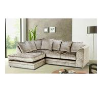 (Champagne, Left hand corner) Bella Crushed Velvet Corner sofa