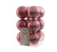 Champagne Pink Fashion Trend Shatterproof Baubles - Pack Of 12 x 60mm