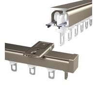 Champagne Polished Aluminium Ceiling Rail - Adjustable 100-500 cm Track & Sled for Home Decor, Window Treatments, Modern Design, Durable, Easy Installation