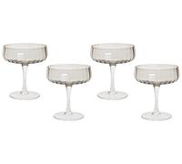 Champagne Saucers QUARTZ Set of 4 Grey