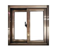 Champagne Sliding Window 95x60cm - Ventilated Window for RV Shed & Bathroom - Easy to Install Perfect for Indoor & Outdoor Spaces & Stylish Design