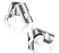 Champagne Stopper, Hononwii Stainless Steel Vacuum Sealed Wine Stoppers for Sparkling Bottle Closure, Leak-Proof Bubble Retaining Saver, 2 Pack