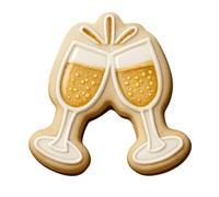 Champagne Toast Cookie Cutter - 4x3.4" Party Celebration Baking Fun