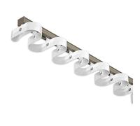 Champagne Wavy Ceiling Track Set - 4.3FT Ripplefold Curtain Track with Tape for Ceiling/Wall Mount Room Divider, Ideal for Living Room & Bedroom Decor