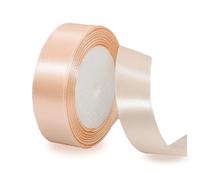 Champange Pink Ribbon 20mm, 23 Meters Satin Fabric Ribbons for Gift Wrapping, Crafting, Bows Making, Florist Bouquets, DIY Sewing Projects, Birthday, Baby Shower and Wedding Party Cake Decorations
