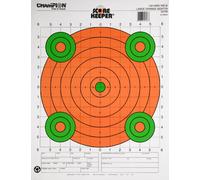 Champion 100 Yard Rifle Sight In Paper Target Orange Bulls 12Pk, 45796