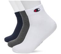 Champion Basics 3pk Quarter Socks, Dark Blue, 6-8