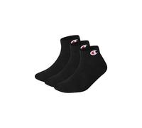 Champion Basics 6pk Quarter Socks, Black, 2.5-5
