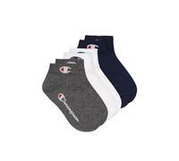 Champion Basics 6pk Quarter Socks, Dark Blue/White/Grey, 2.5-5