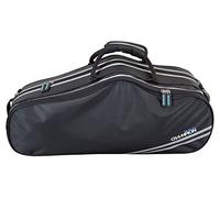 Champion ALTO SAXOPHONE CASE with Carry, Shoulder Strap, Hideaway Backpack Straps & Accessory Pocket For Music Sheet & Phone. Gig Bag, Velour Moulded Interior for Student or Professional Instrument