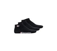 Champion Basics 3pk Quarter Socks, Black, 6-8