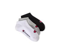 Champion Unisex-Kids and Teen's Basics 3pk Sneaker Socks, Light Grey Melange, 9-11.5