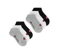 Champion Unisex-Kids and Teen's Basics 6pk Sneaker Socks, Light Grey Melange, 12-2