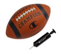 Champion Blitz Football (Official, Classic/Black), All-Weather Football, Enhanced Grip, Durable Rubber Cover and Molded Laces, for Outdoor Sports & Training, Includes 6" Ball Pump