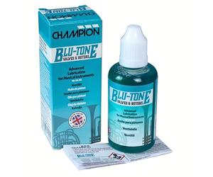 Champion Blu-Tone Premium Valve Oil - Fast-Acting Valve Lubricant for Trumpets, Cornets, Horns and all Brass Instruments - Long-Lasting, Clean-Running Performance - 50ml Bottle. Made in the UK.
