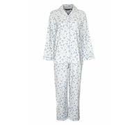 Champion Blue Sea Womens Floral Warm Wyncette Cotton Pyjamas-Blue-WX/16-18-38-40