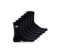 Champion Boy's Core 6PP Crew Ankle Socks, Black, 31-34 (Pack of 6)
