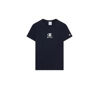 Champion Boys' Crewneck T-Shirt, 100% Cotton Jersey, Classic Cut and Logo, Lightweight and Soft, Standard fit Blue