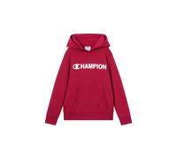 Champion Boys' Hooded Fleece Sweater with Graphic logo, large hoodie, ultra soft, warm kids pullover, front kangaroo pocket, PE School jumper Red