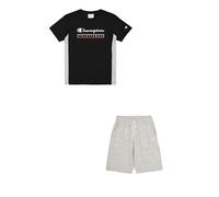 Champion Boy's Legacy Boy - Graphic Crewneck Set with Large Logo, Black (KK001), XXL